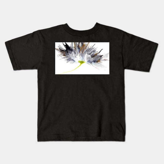 Frilly Flower in black, gold and white Kids T-Shirt by JMarieDesigns